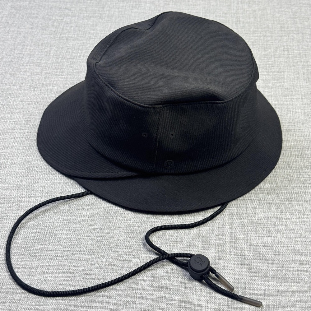Lululemon Wide Brim Bucket Hat Womens XS/Small Black Adjustable‎ Breathable